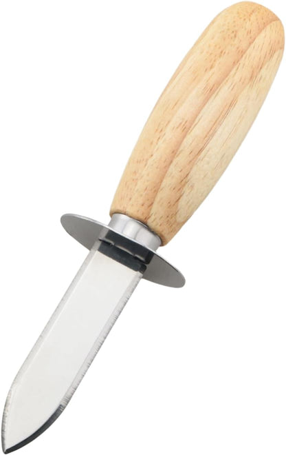 2PCS Oyster Knife Wooden Handle Stainless Steel Knife Home And Restaurant Oyster Shucking Tool Length 6.1 Inch For Clams Mussels Shellfish Seafood Shell Opener