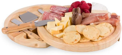 PICNIC TIME Lord of the Rings The One Ring Circo Cheese Board and Knife Set, Charcuterie Board Set, Wood Cutting Board, (Parawood)