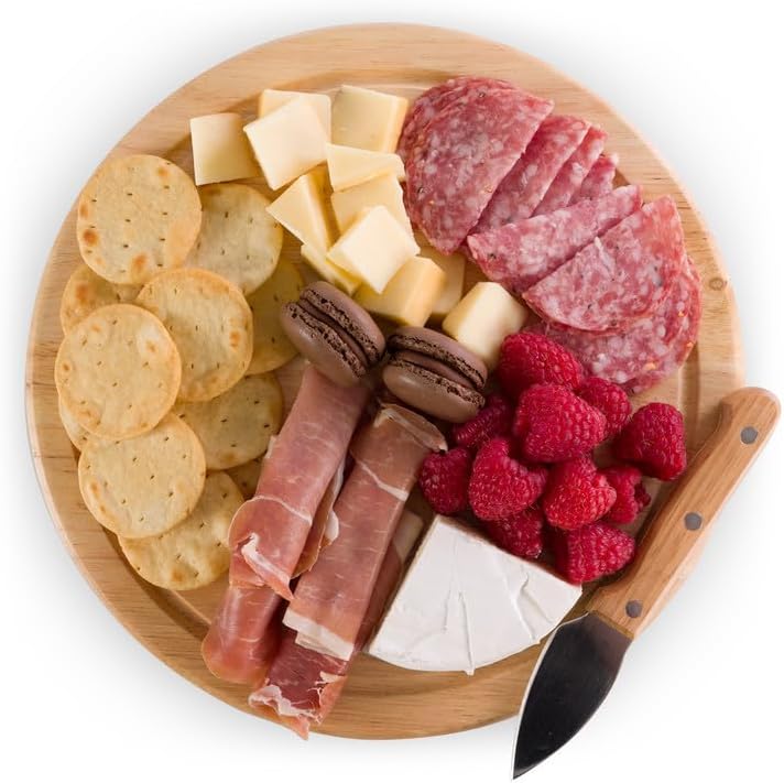 PICNIC TIME Lord of the Rings The One Ring Circo Cheese Board and Knife Set, Charcuterie Board Set, Wood Cutting Board, (Parawood)