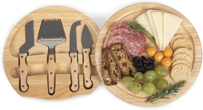 PICNIC TIME Lord of the Rings The One Ring Circo Cheese Board and Knife Set, Charcuterie Board Set, Wood Cutting Board, (Parawood)