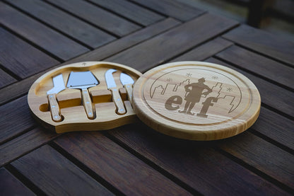 PICNIC TIME Lord of the Rings The One Ring Circo Cheese Board and Knife Set, Charcuterie Board Set, Wood Cutting Board, (Parawood)