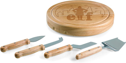 PICNIC TIME Lord of the Rings The One Ring Circo Cheese Board and Knife Set, Charcuterie Board Set, Wood Cutting Board, (Parawood)