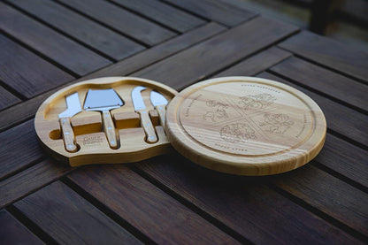 PICNIC TIME Lord of the Rings The One Ring Circo Cheese Board and Knife Set, Charcuterie Board Set, Wood Cutting Board, (Parawood)