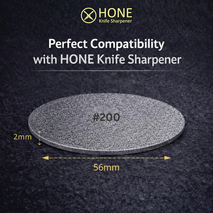 #𝟐𝟎𝟎 𝗗𝗶𝗮𝗺𝗼𝗻𝗱 𝗗𝗶𝘀𝗰 for 𝗛𝗢𝗡𝗘 𝗞𝗻𝗶𝗳𝗲 𝗦𝗵𝗮𝗿𝗽𝗲𝗻𝗲𝗿, Premium Coarse Re-Profiling Rolling Knife Sharpener Disc, Mono-Crystalline Electroplated for Dull Blades & Make a New Edge
