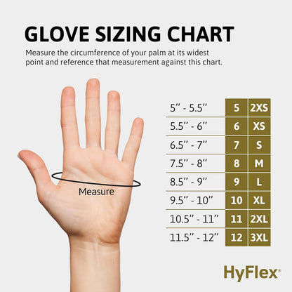 HyFlex 11-561 Ultra-Light Weight Cut-Resistant Gloves, LG, 12 Pairs | Blue, Size 9 (L), unisex, touchscreen, cut-resistant gloves with ANSI A3 protection, ideal for automotive & oil & gas