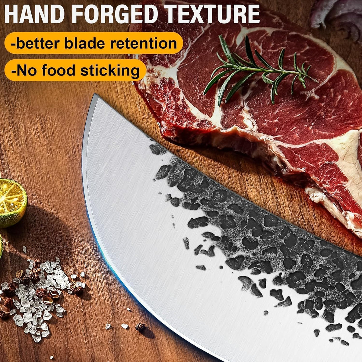 Huusk Butcher Knife for Meat Cutting - Heavy Duty with Sheath