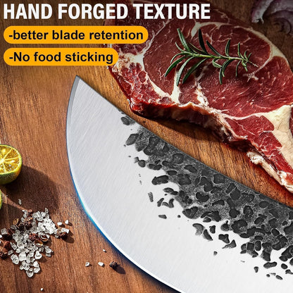 Huusk Butcher Knife for Meat Cutting - Heavy Duty with Sheath