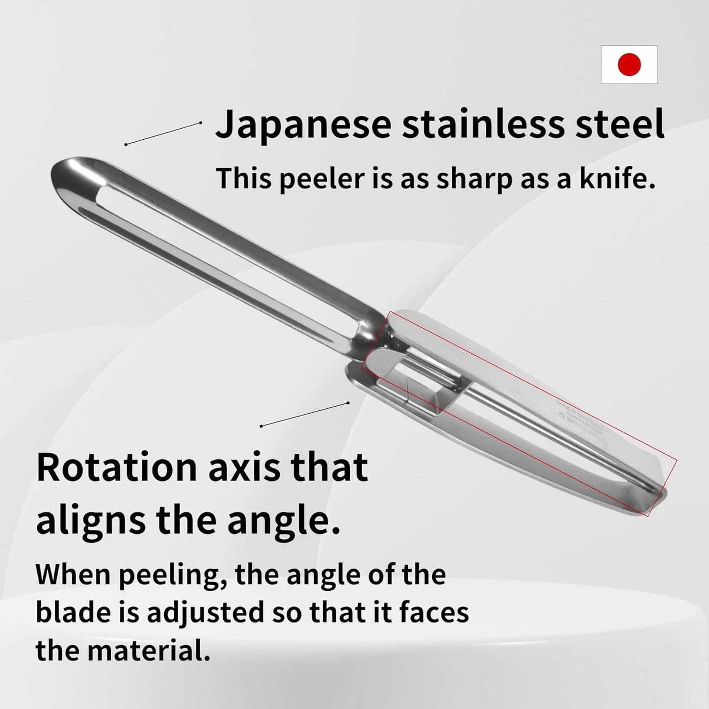 Stainless Steel Peeler Long Vegetable Peeler 8.5 inch Seki Japan | Potato Peeler Cabbage Peeler with Plastic Safety Cover