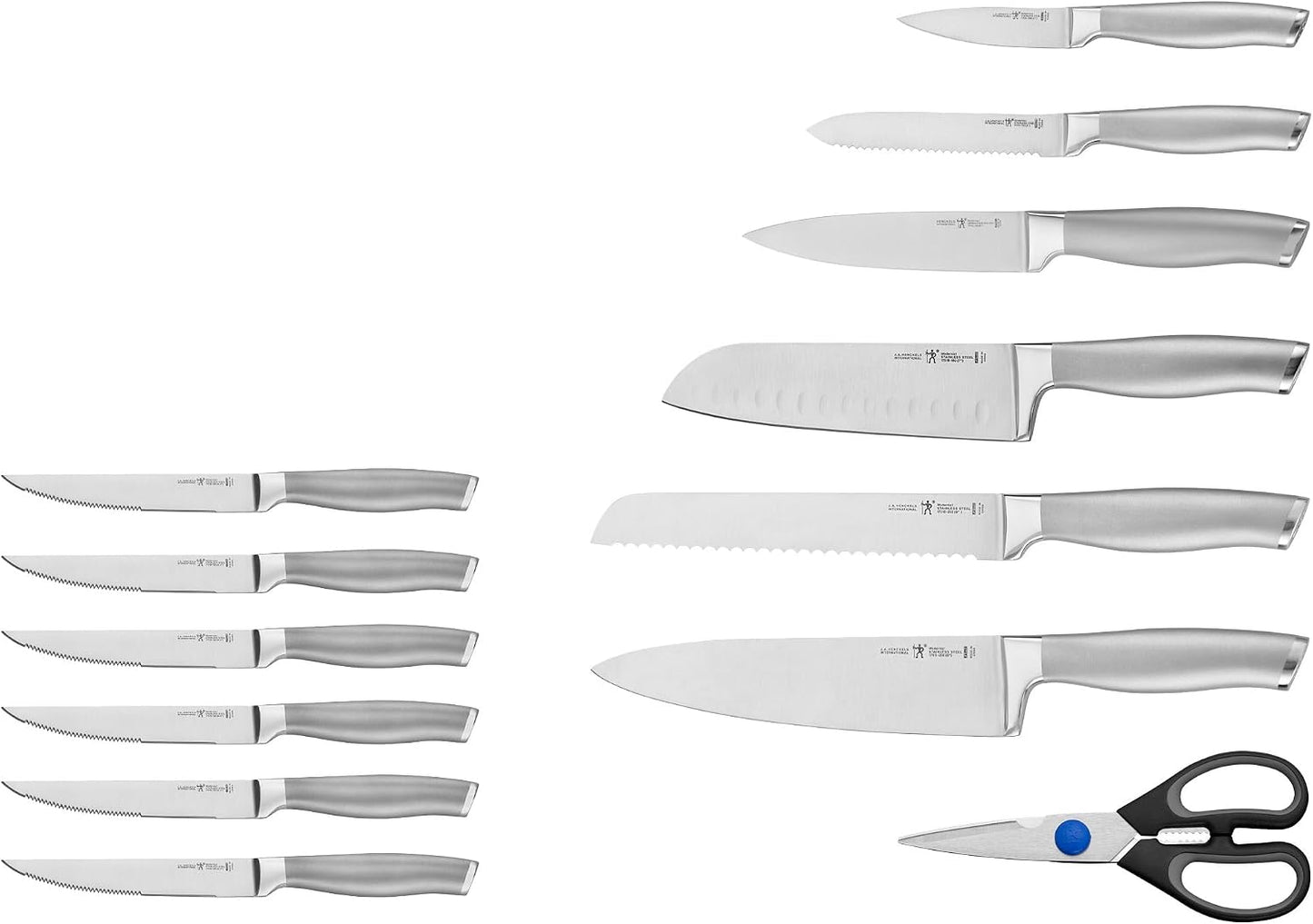Modernist 14-pc Self-Sharpening Knife Block Set - Black