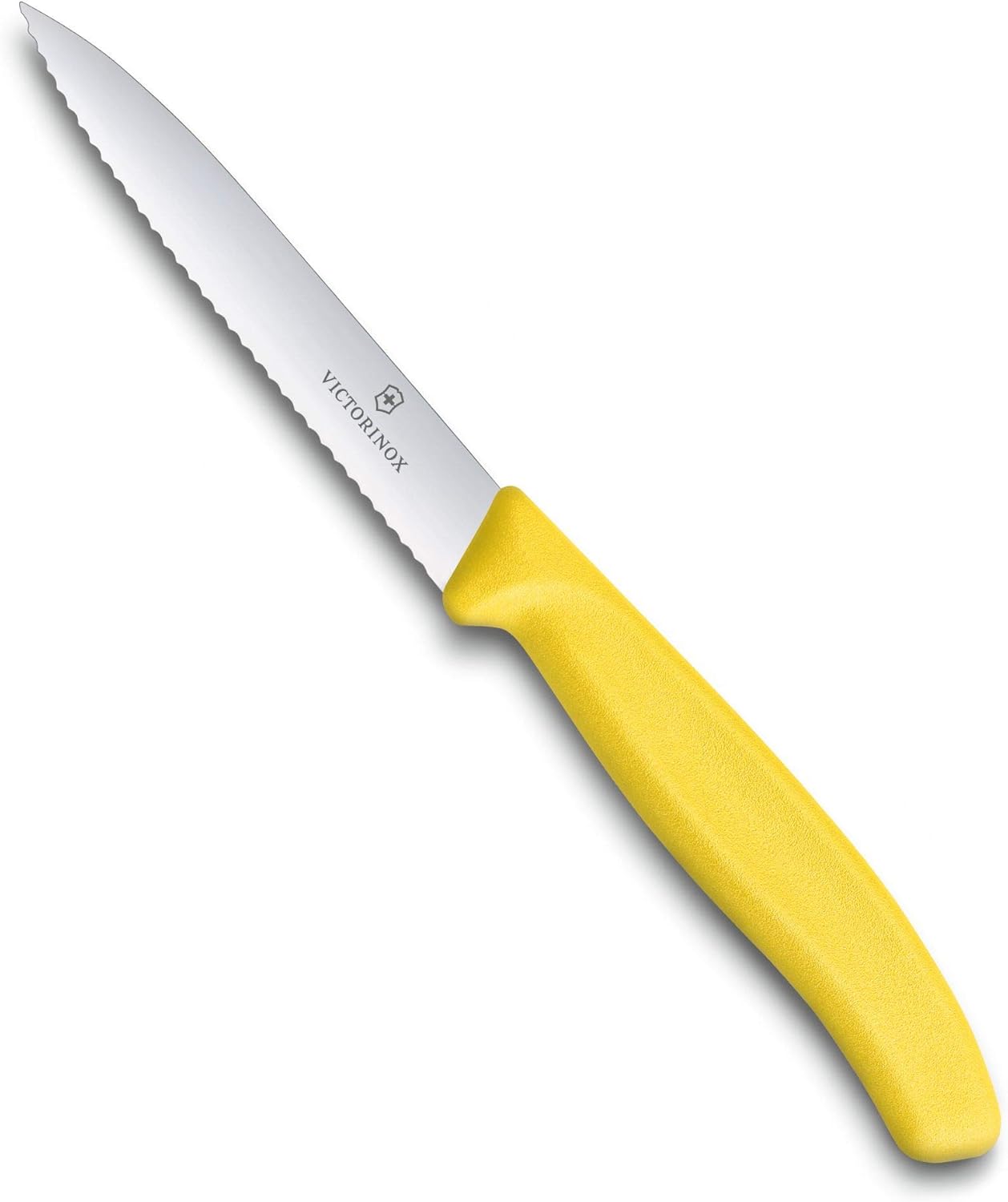 6.7736.L9 Swiss Classic Paring Knife for Cutting and Preparing Fruit and Vegetables Serrated Blade in Orange 3.9 inches