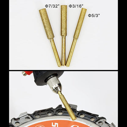 12 Pack Diamond Chainsaw Sharpener Sharpening Wheels, 7/32 Inch Chainsaw File Grinding Wheel Replacement Sharpening Stones, Electric Chain Saw Polishing Tool Grinding Bits (7/32 Inch/ 5.5 mm)