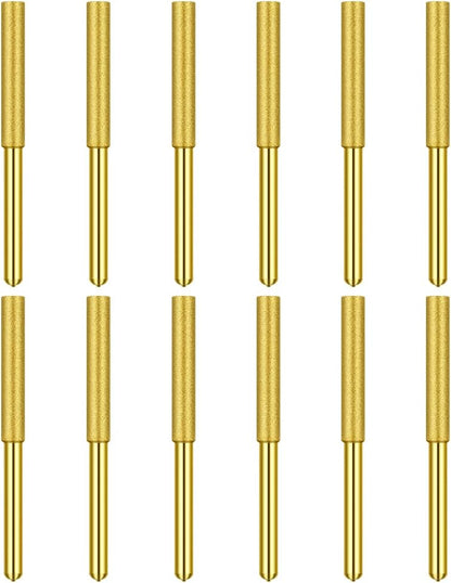 12 Pack Diamond Chainsaw Sharpener Sharpening Wheels, 7/32 Inch Chainsaw File Grinding Wheel Replacement Sharpening Stones, Electric Chain Saw Polishing Tool Grinding Bits (7/32 Inch/ 5.5 mm)