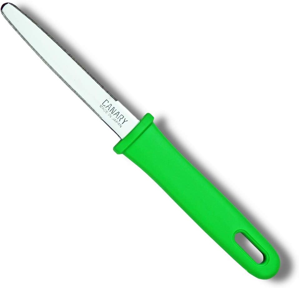 Cardboard Cutter with Blade Cover - 7.5" Box Cutter Utility Knife for Breaking Down Boxes & Opening Packages - Made in Japan, Orange