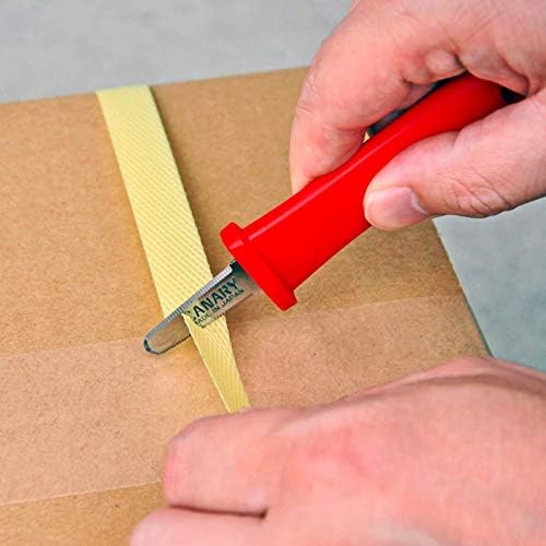 Cardboard Cutter with Blade Cover - 7.5" Box Cutter Utility Knife for Breaking Down Boxes & Opening Packages - Made in Japan, Orange