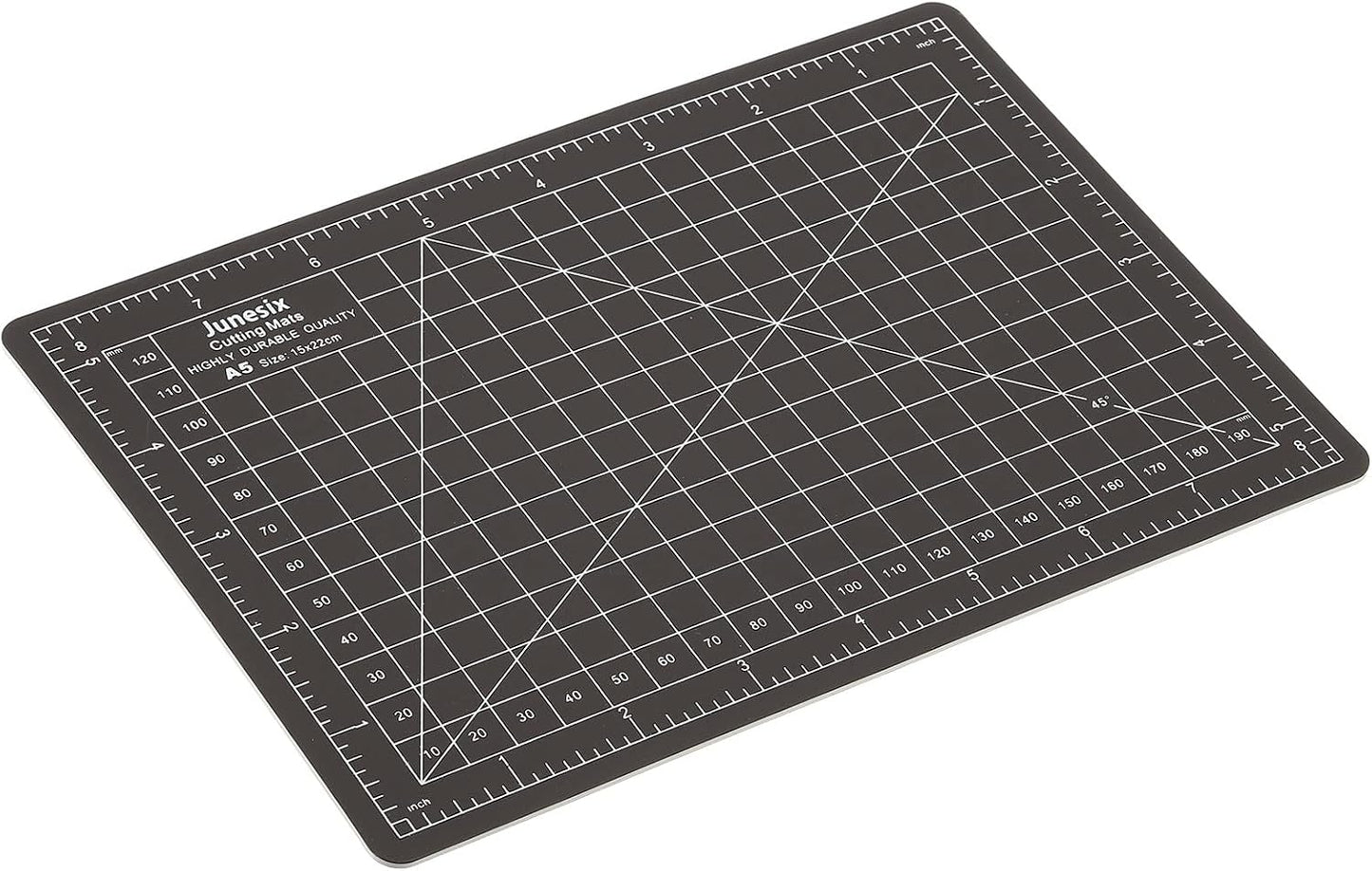 6" x 8" Cutting Mats, Rotary Fabric Mat Self Recover Sewing Mat Double Sided for Hobbyist DIY Craft Creative Design, A5 Black White