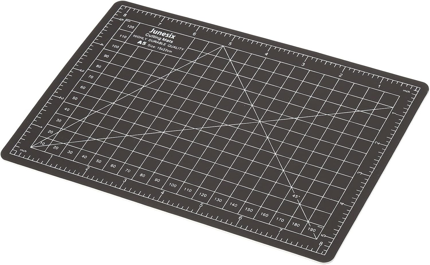 6" x 8" Cutting Mats, Rotary Fabric Mat Self Recover Sewing Mat Double Sided for Hobbyist DIY Craft Creative Design, A5 Black White