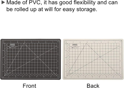 6" x 8" Cutting Mats, Rotary Fabric Mat Self Recover Sewing Mat Double Sided for Hobbyist DIY Craft Creative Design, A5 Black White