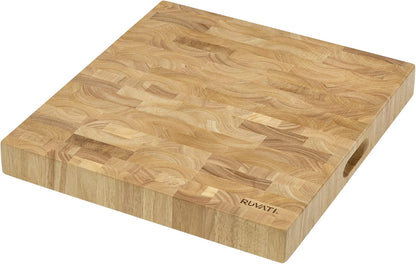 17 x 16 x 2 inch thick End-Grain French Oak Butcher Block Solid Wood Large Cutting Board - RVA2445OAK