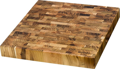 17 x 16 x 2 inch thick End-Grain French Oak Butcher Block Solid Wood Large Cutting Board - RVA2445OAK