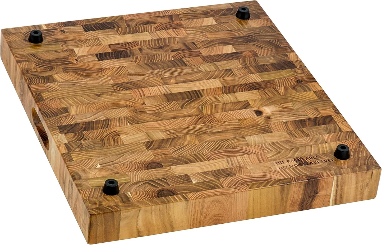 17 x 16 x 2 inch thick End-Grain French Oak Butcher Block Solid Wood Large Cutting Board - RVA2445OAK