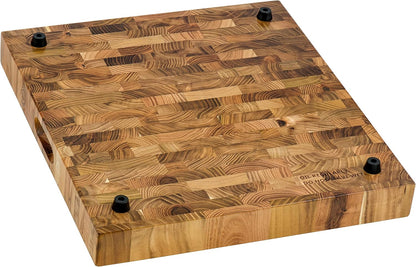 17 x 16 x 2 inch thick End-Grain French Oak Butcher Block Solid Wood Large Cutting Board - RVA2445OAK