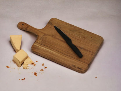 Wooden Round Chopping Board/Cutting Board/Serving Board, Plate for Pizza, Vegetables, Fruits and Cheese Acacia Wood 11.5 x 11.5 Inches Handcrafted Natural