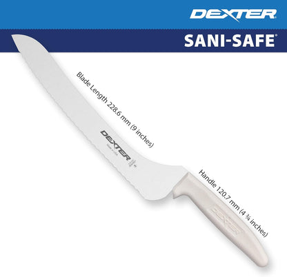 9” Scalloped Offset Sandwich Knife – High-Carbon Stainless Steel Blade, Slip-Resistant Handle, NSF Certified – Ideal for Bread, Subs, and Sandwich Prep – Made in the USA