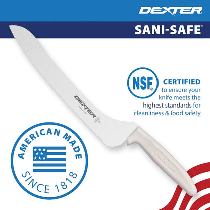 9” Scalloped Offset Sandwich Knife – High-Carbon Stainless Steel Blade, Slip-Resistant Handle, NSF Certified – Ideal for Bread, Subs, and Sandwich Prep – Made in the USA