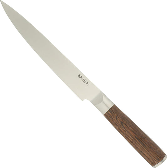 8-Inch Carving Knife – High-Carbon 1.4116 German Steel Slicing Knife with Dark Pakka Wood Handle, Full-Tang Razor Sharp Blade for Carving Meat, Turkey, Roast & BBQ