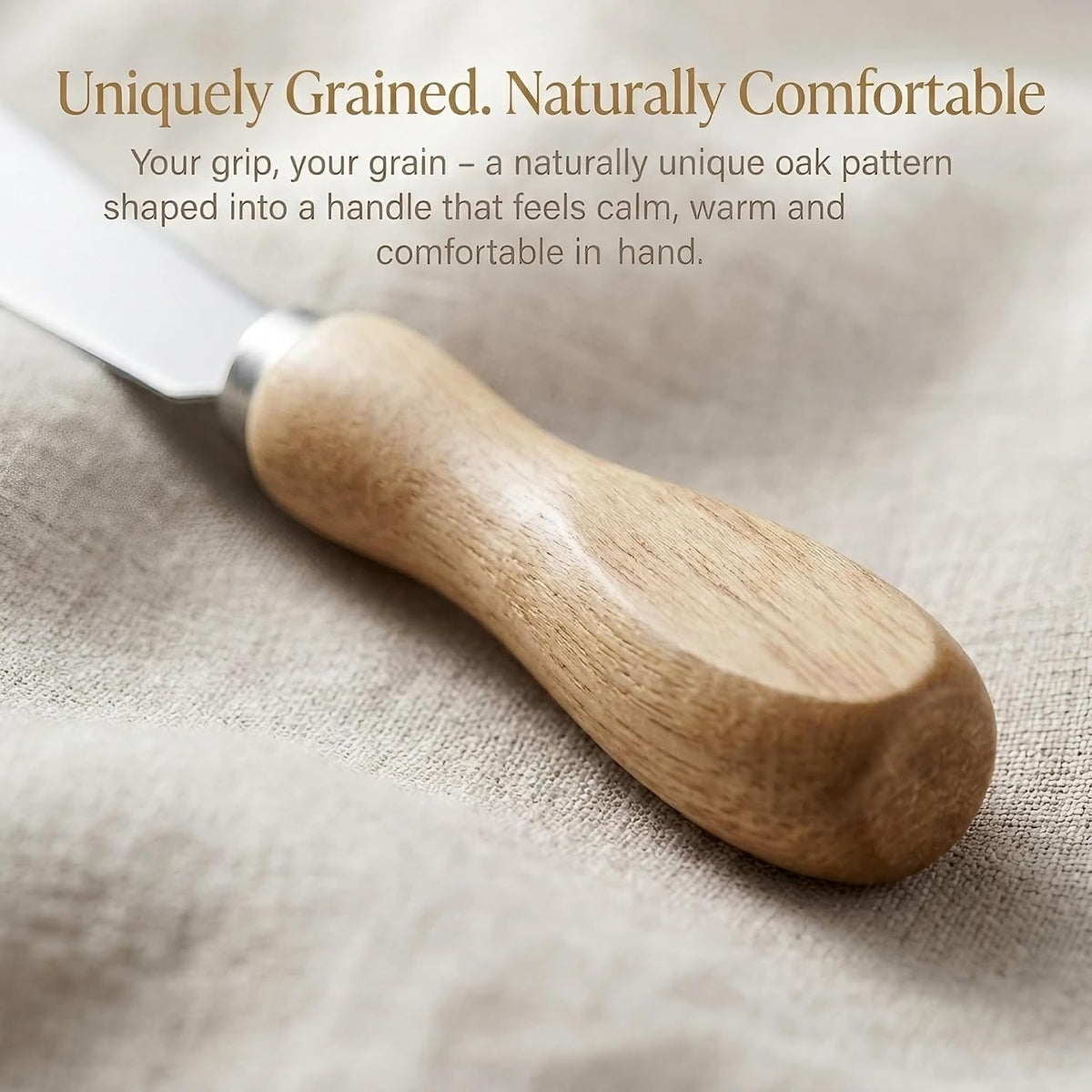 Butter Knives Set of 2, Oak Handle, Durable Stainless Steel Blade, Butter Knife for Smooth Spreading Butter Cream Cheese Jam, Ideal for Bagels, Sandwiches, Butter Knife Spreader 6 Inches (Oak 6.2")