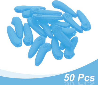 50Pcs Blade Knife Tip Protector Cover Plastic Knife Guard Sleeves Knife Blade Tip Sleeves Cover for Kitchen, Blue