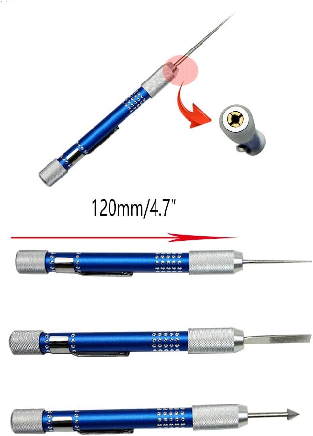 Serrated Knife Sharpener - Retractable Diamond Pocket Sharpening Rod for Knife, Scissor and Fish Hook - Mini Portable Blade Sharpener Tool for Kitchen, Outdoor, Hunting and Fishing