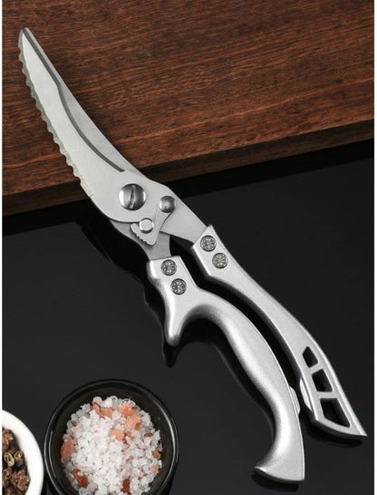 Heavy Duty Poultry Shears Kitchen Scissors Stainless Steel Chicken Scissors for Meat, Bone & Vegetables, Multipurpose Kitchen Shears with Safety Lock, Ergonomic Non-Slip Full Steel Handle