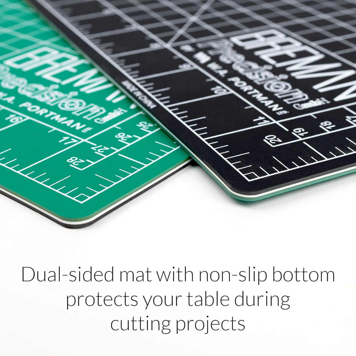 Fabric Cutting Mat with Craft Knife & Straight Edge Craft Ruler | This set includes 12x18 Inch Sewing Cutting Mat, 10pc #11 Blades, Xacto Craft Knife Set, & 18'' Cork Backed Metal Ruler Set