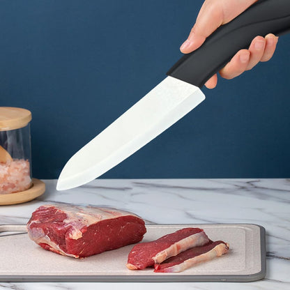 Ceramic Knife Set Black 6 Piece Kitchen Knife Set with Sheath Covers and Peeler Set - kitchen Chef Chef's Paring Bread Set