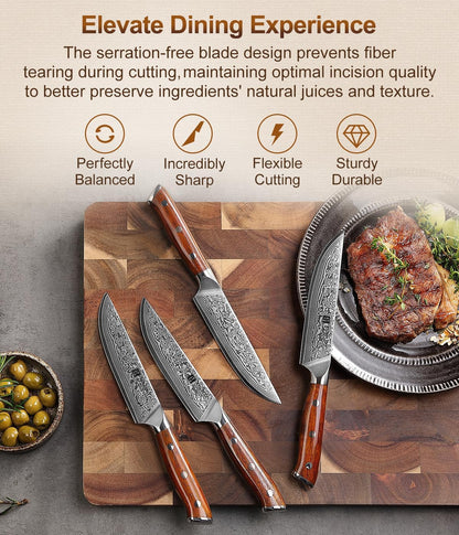 10 Inch Damascus Chef Knife Kitchen Knife Sharp Gyuto Knife Stainless Steel Fashion Professional Chef's Knife with Rosewood Handle