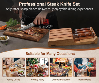 10 Inch Damascus Chef Knife Kitchen Knife Sharp Gyuto Knife Stainless Steel Fashion Professional Chef's Knife with Rosewood Handle