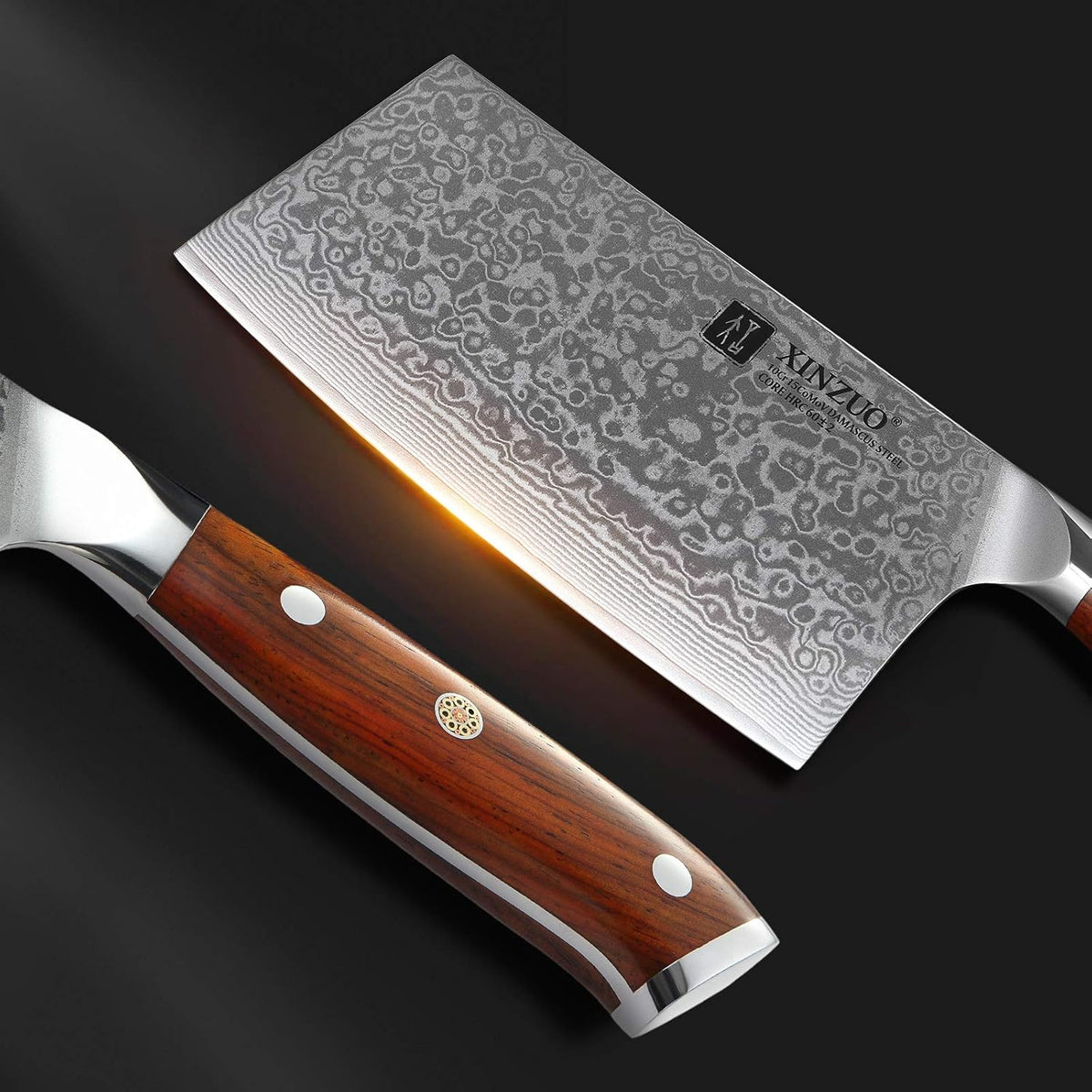 10 Inch Damascus Chef Knife Kitchen Knife Sharp Gyuto Knife Stainless Steel Fashion Professional Chef's Knife with Rosewood Handle