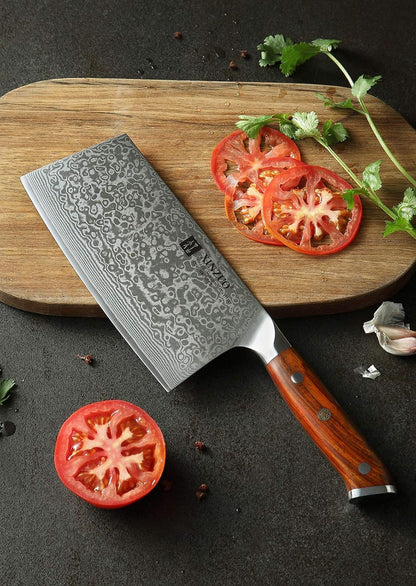 10 Inch Damascus Chef Knife Kitchen Knife Sharp Gyuto Knife Stainless Steel Fashion Professional Chef's Knife with Rosewood Handle