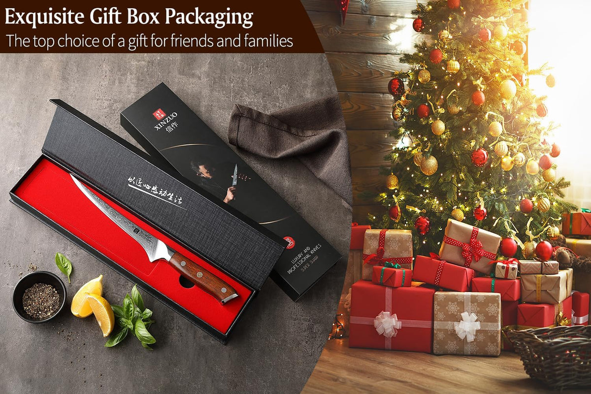 10 Inch Damascus Chef Knife Kitchen Knife Sharp Gyuto Knife Stainless Steel Fashion Professional Chef's Knife with Rosewood Handle