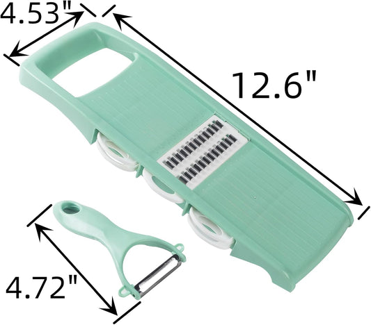 Mandoline Food Slicer for Kitchen | 7-in-1 Vegetable/Cheese/Potato/Carrot/Cucumber Grater,Slicer, Cutter, Grinder,Waffle Fry Cutter For Potatoes,Julienne Peeler
