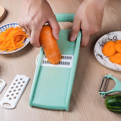 Mandoline Food Slicer for Kitchen | 7-in-1 Vegetable/Cheese/Potato/Carrot/Cucumber Grater,Slicer, Cutter, Grinder,Waffle Fry Cutter For Potatoes,Julienne Peeler