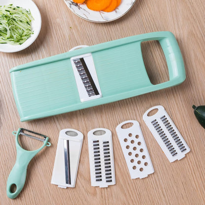 Mandoline Food Slicer for Kitchen | 7-in-1 Vegetable/Cheese/Potato/Carrot/Cucumber Grater,Slicer, Cutter, Grinder,Waffle Fry Cutter For Potatoes,Julienne Peeler