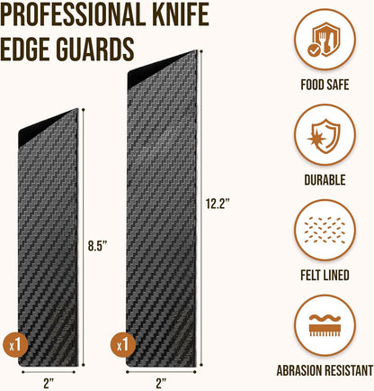 Premium Knife Sheaths for Kitchen Knives 4"-10" Sizes | Universal Knife Edge Guards Set - BPA-Free Knife Cover Guards | Non-toxic and Food Safe (5 Pcs)