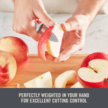 Zakarian 2 Piece Chef Grade German Steel Paring Knife Set with Smooth and Serrated Blades for Chopping, Dicing, Mincing, Slicing and More – Cranberry