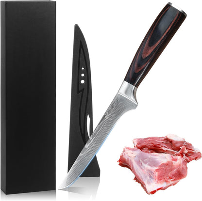 Paring Knife Damascus Forged, 3.9" Fruit Knife