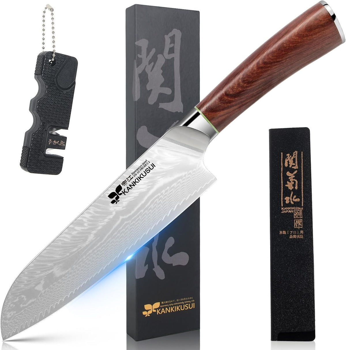 Paring Knife Damascus Forged, 3.9" Fruit Knife
