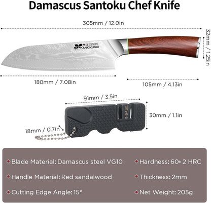 Paring Knife Damascus Forged, 3.9" Fruit Knife