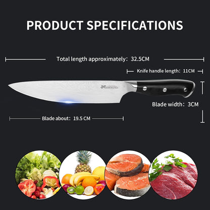 Paring Knife Damascus Forged, 3.9" Fruit Knife