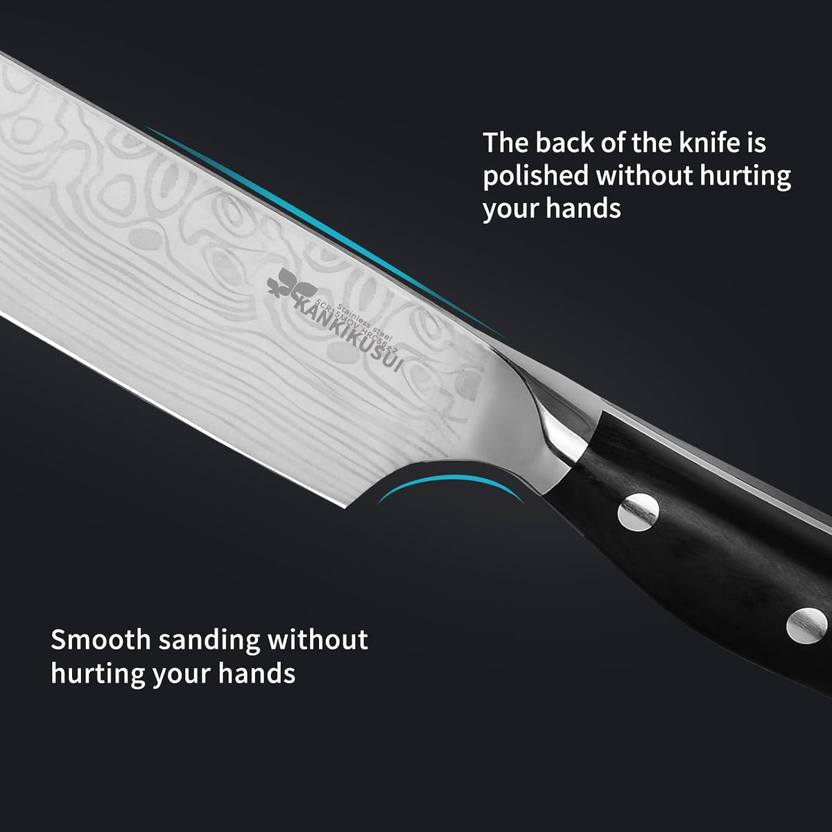 Paring Knife Damascus Forged, 3.9" Fruit Knife
